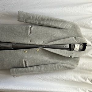 Virgin wool and cashmere grey coat